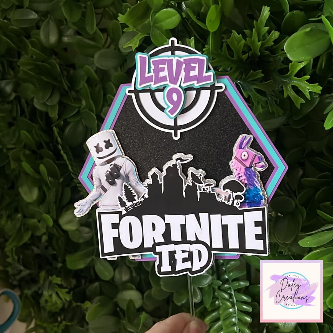 Gamer | Battle | Victory | Royale | 3D Cake Topper |