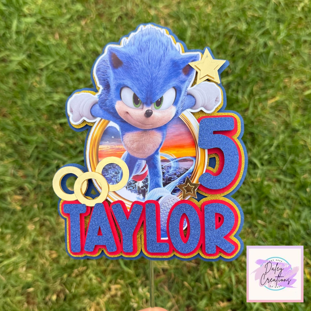 Sonic Personalised Cake Topper