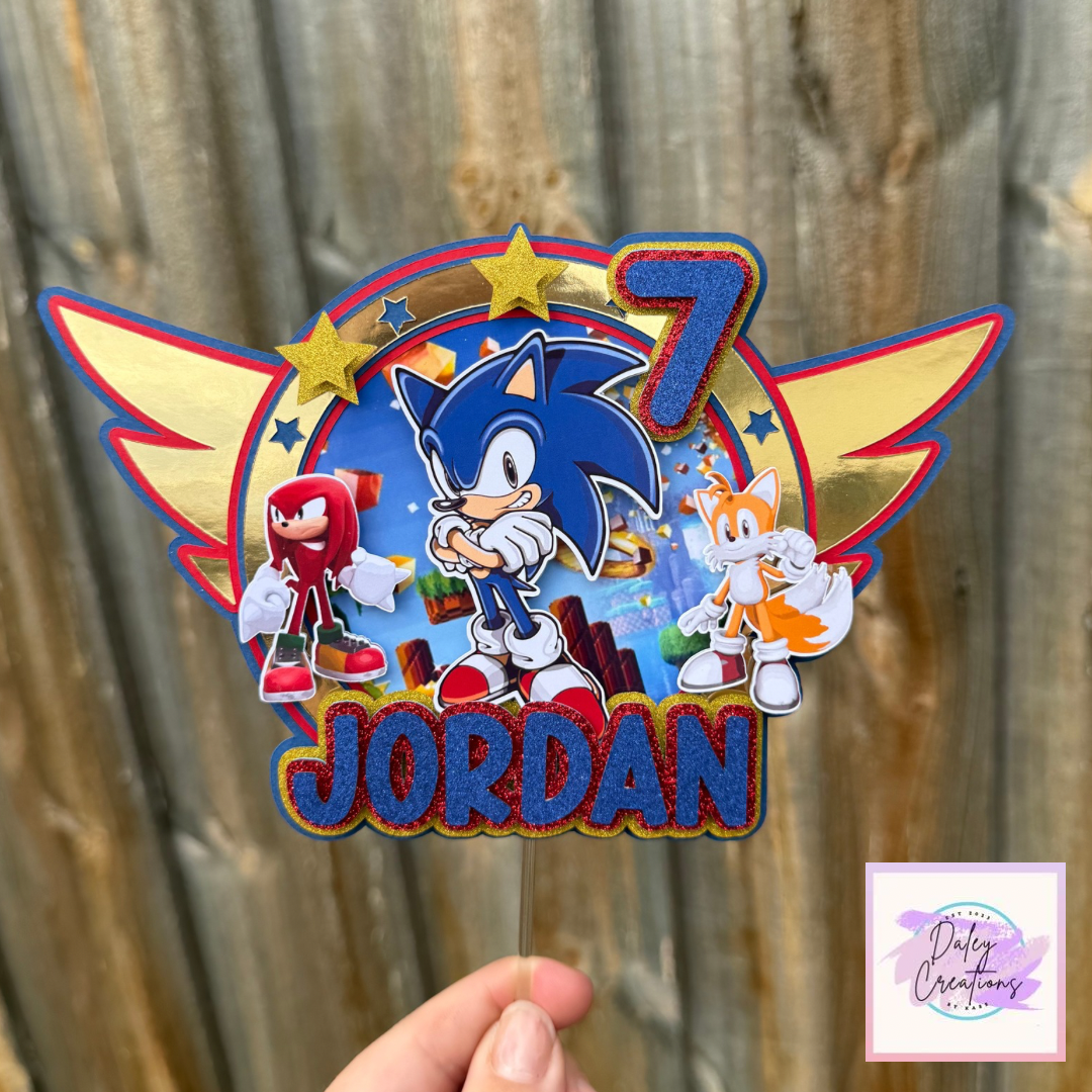 Sonic Deluxe Cake Topper (Wings Design)