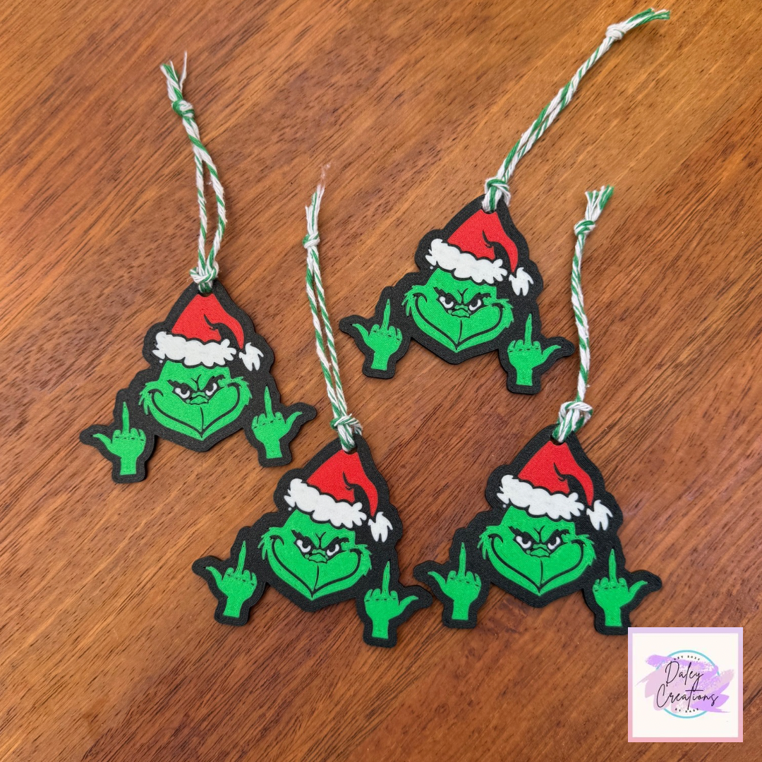 Grinch Tree Ornaments – Set of 4