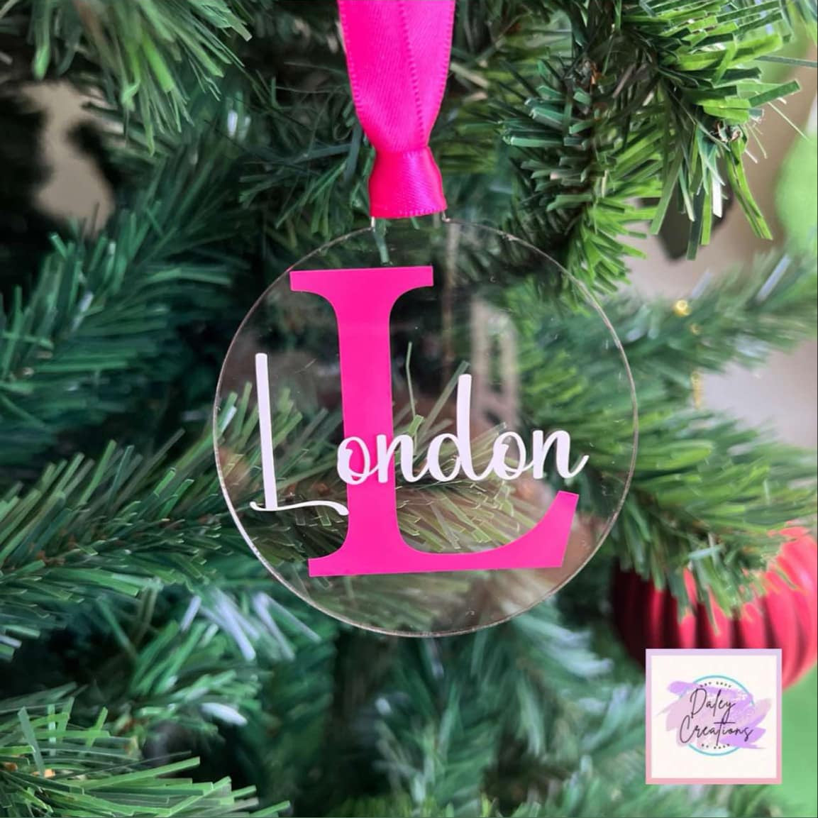 Acrylic | Flat Bauble | Christmas |