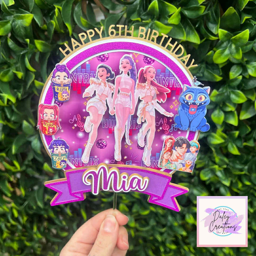 KPOP | Demon Hunters | Birthday | Cake Topper |
