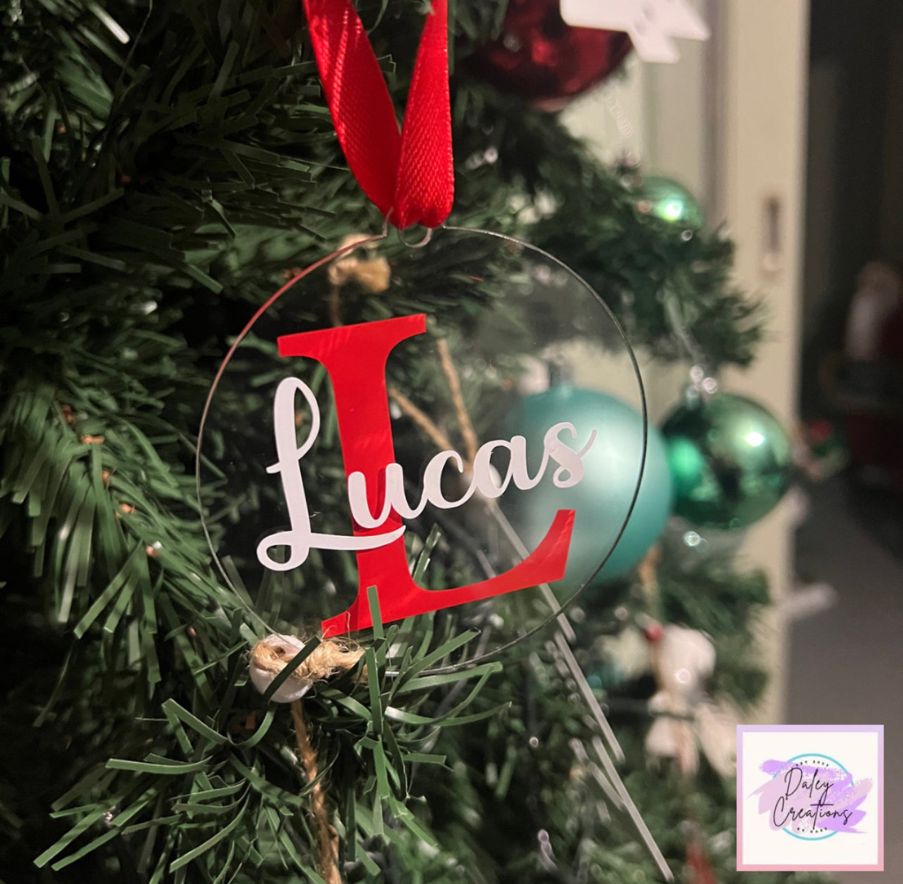 Acrylic | Flat Bauble | Christmas |