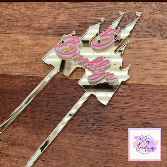 Mirror Castle | 3D Name | Acrylic Topper |
