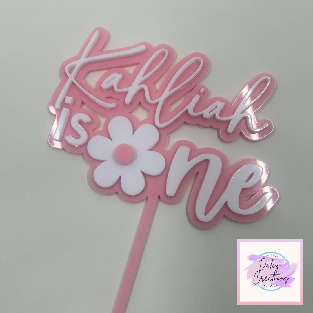 Double Acrylic | Custom Personalised | Cake Topper