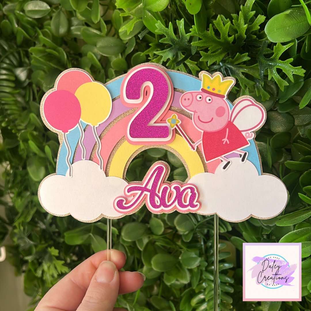Pink Pig | Piggy Party | Pig | 3D Cake Topper |