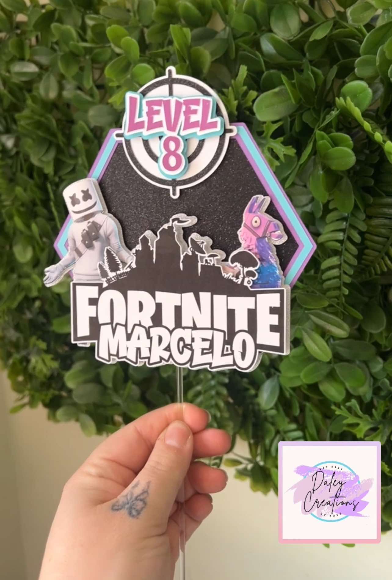 Gamer | Battle | Victory | Royale | 3D Cake Topper |