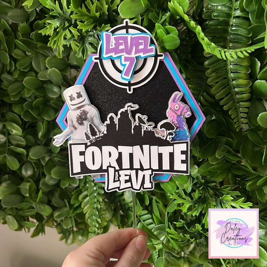 Gamer | Battle | Victory | Royale | 3D Cake Topper |