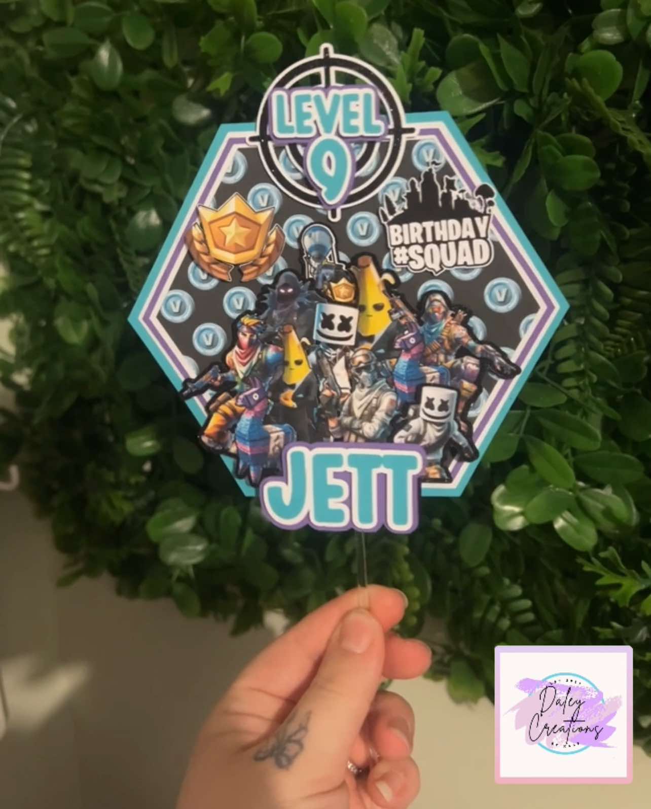 Squad Gaminig | Gamer | Battle | 3D cake topper |