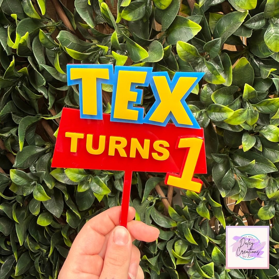 3D Acrylic | Inspired | Cake Topper |