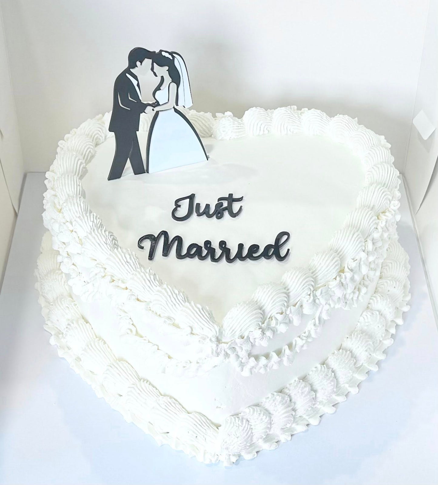 Acrylic | Bride & Groom | “Just Married” | Cake Topper Set |