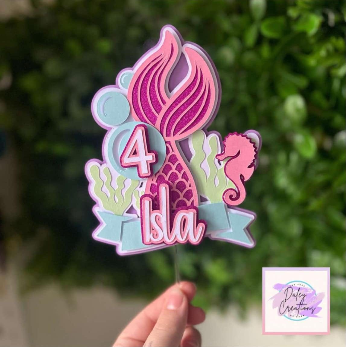 Mermaid | Sea | 3D | Cake Topper