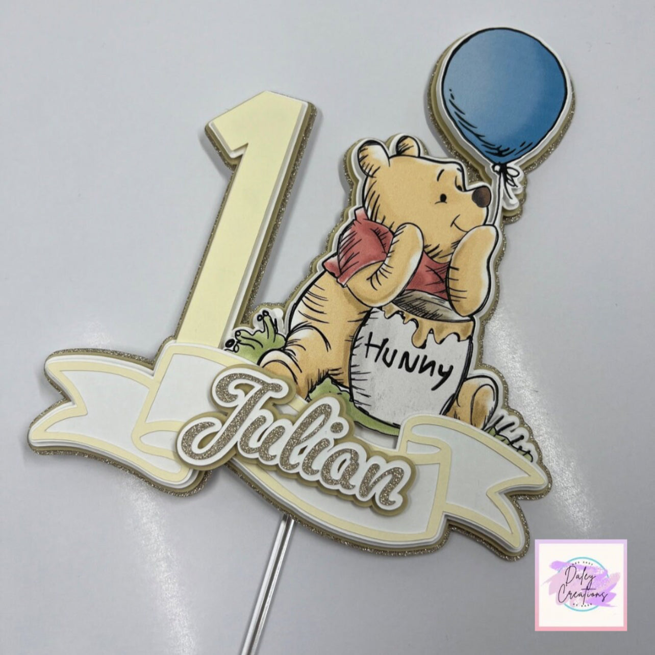 Honey Bear | First Birthday | Yellow Bear | 3D Cake Topper |