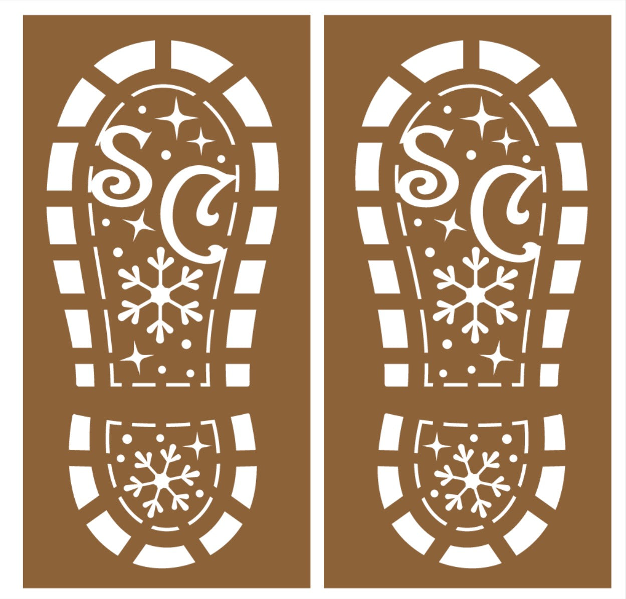 Santa Boots | Stencil set | Foot Print |
