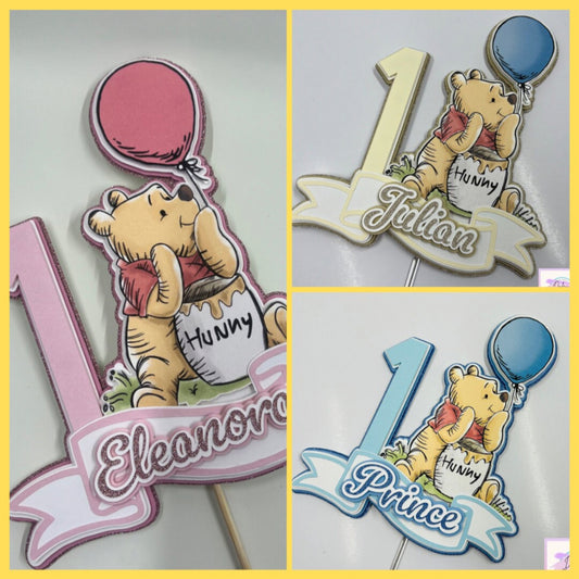 Honey Bear | First Birthday | Yellow Bear | 3D Cake Topper |