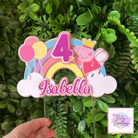 Pink Pig | Piggy Party | Pig | 3D Cake Topper |