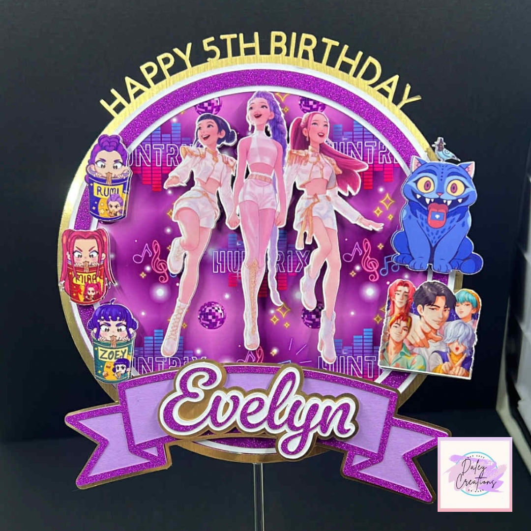 KPOP | Demon Hunters | Birthday | Cake Topper |