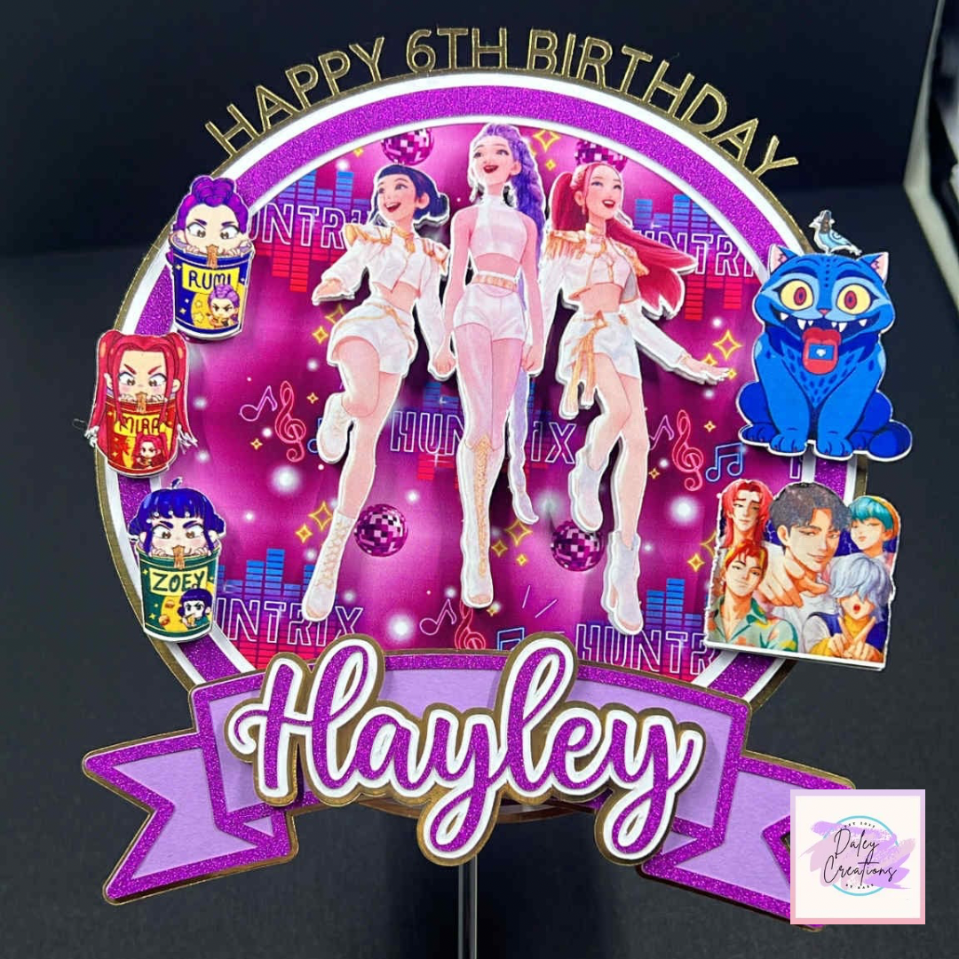 KPOP | Demon Hunters | Birthday | Cake Topper |