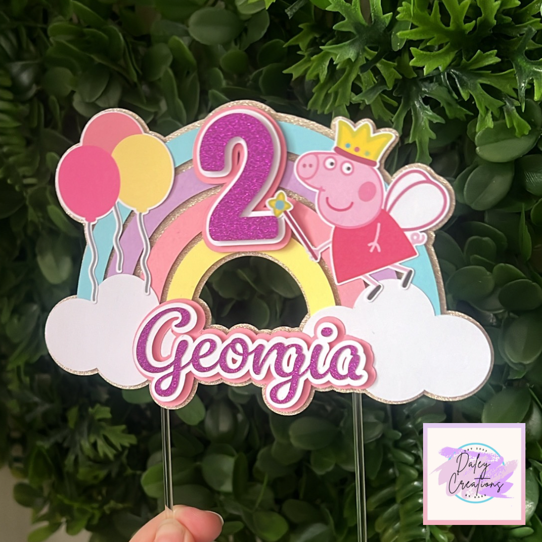Pink Pig | Piggy Party | Pig | 3D Cake Topper |