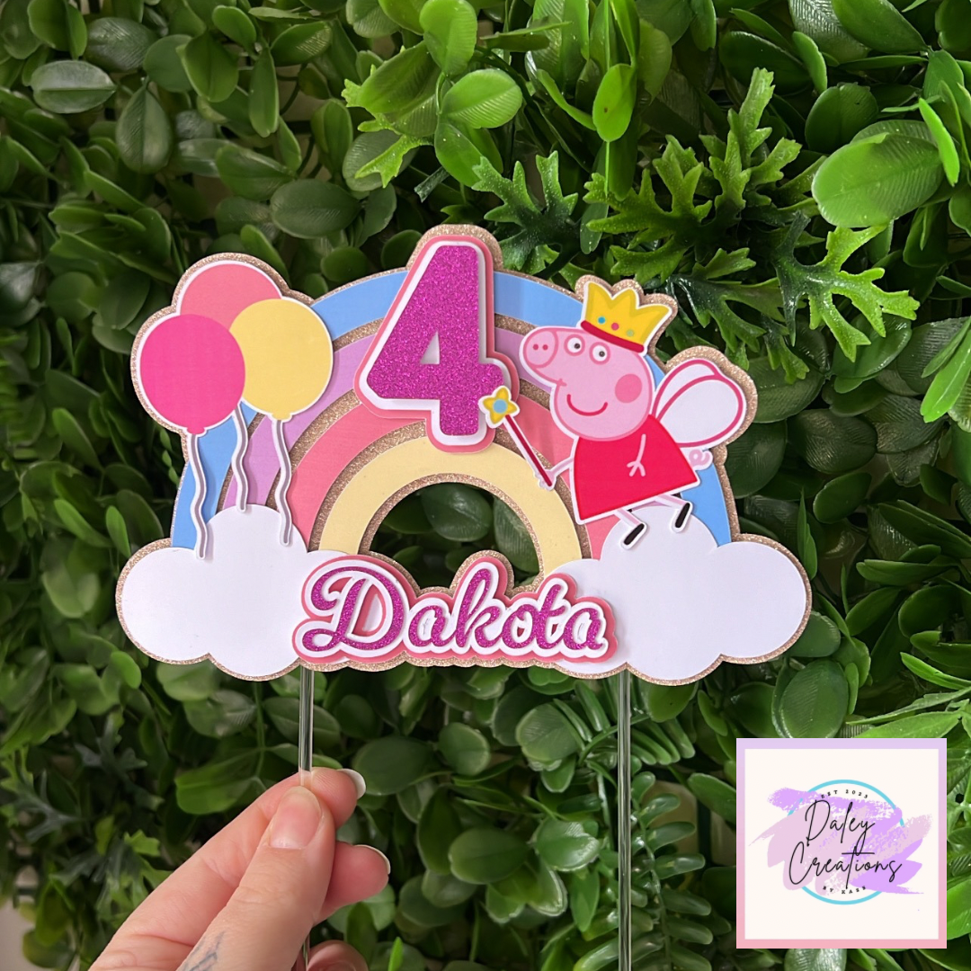 Pink Pig | Piggy Party | Pig | 3D Cake Topper |