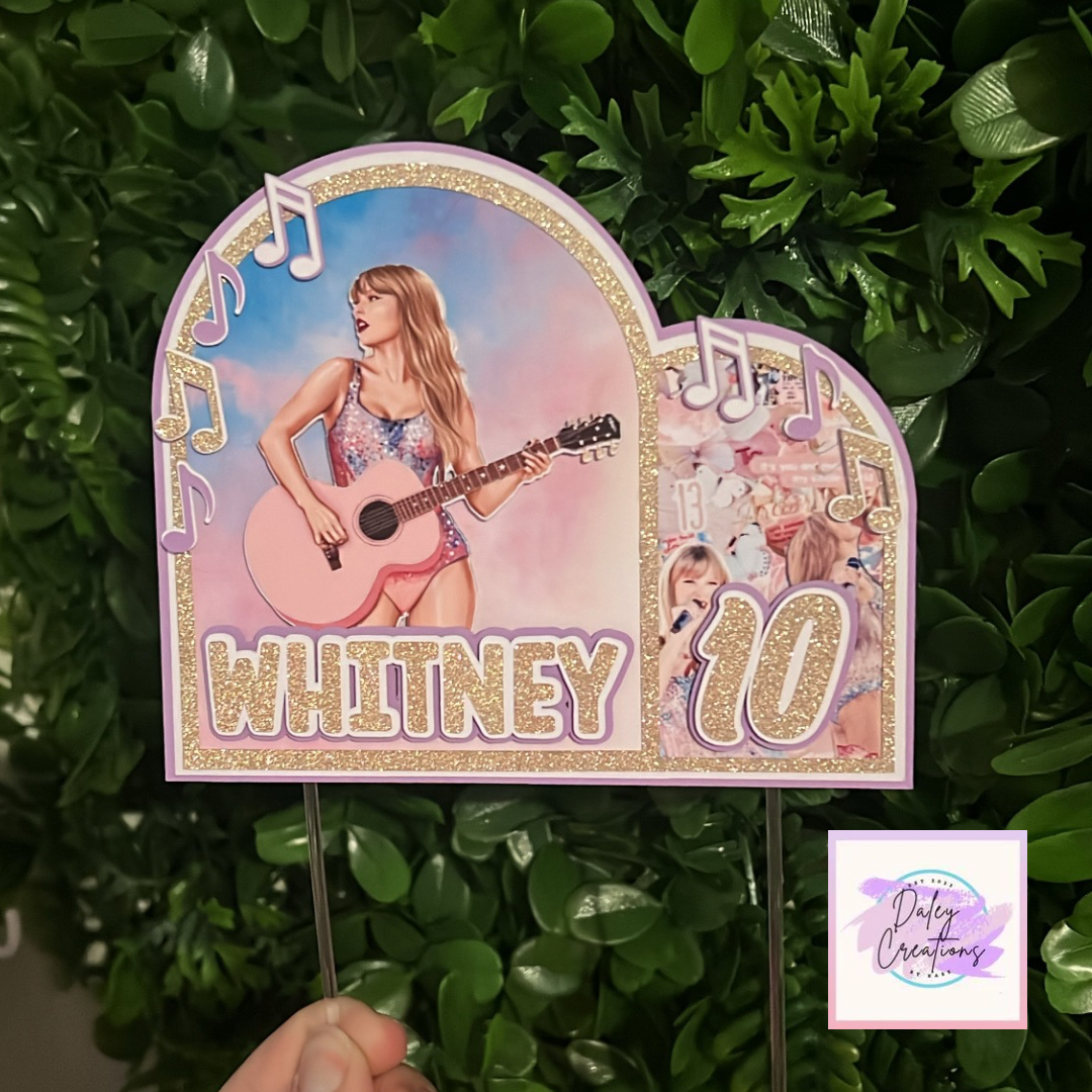 Guitar Singer | Singer | Girly | 3D cake topper |