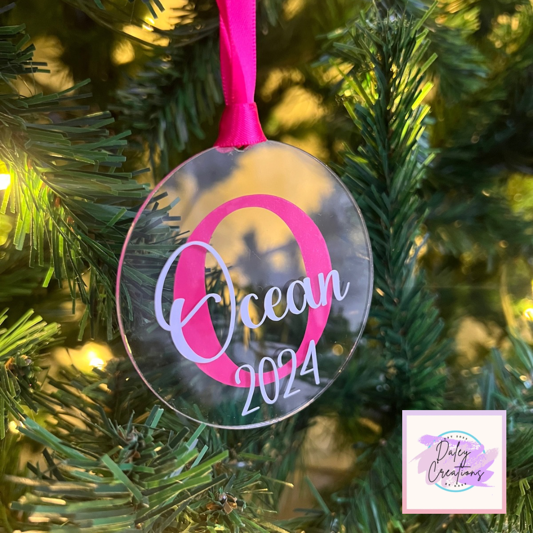 Acrylic | Flat Bauble | Christmas |