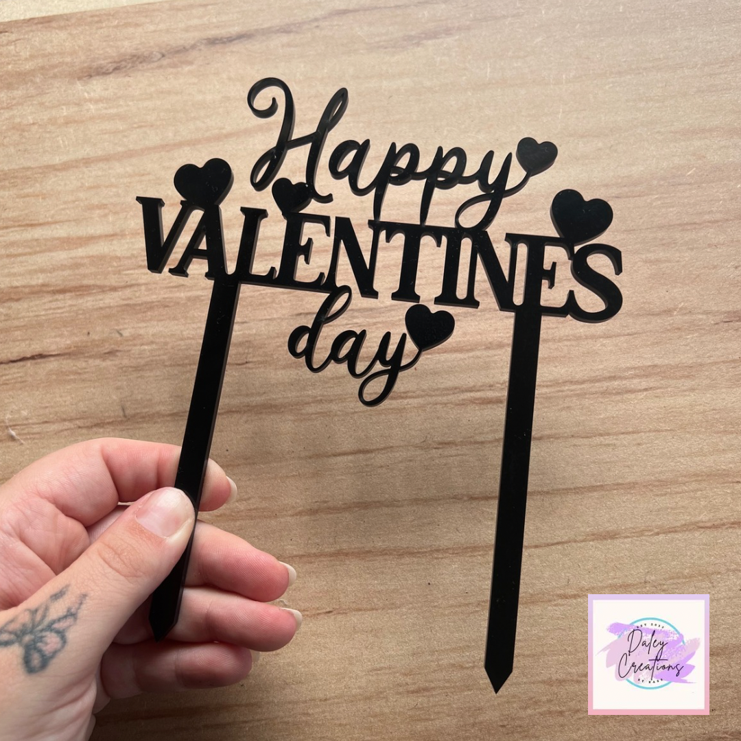 Valentines | Anniversary | Love | Acrylic | Cake Topper |