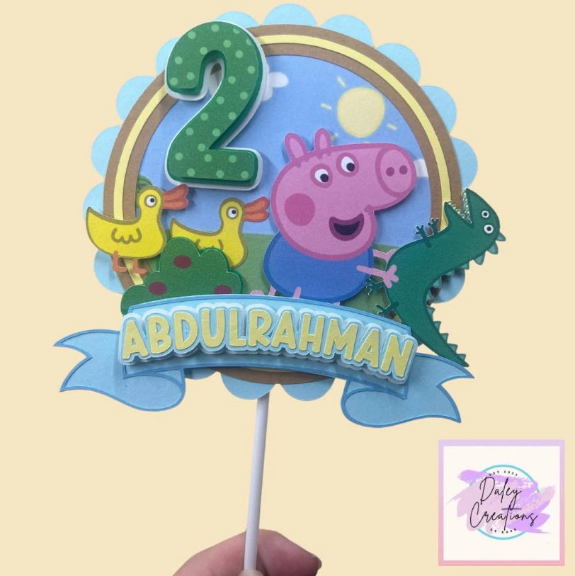 Brother Pig | Piggy | Boy Pig | 3D Cake Topper |