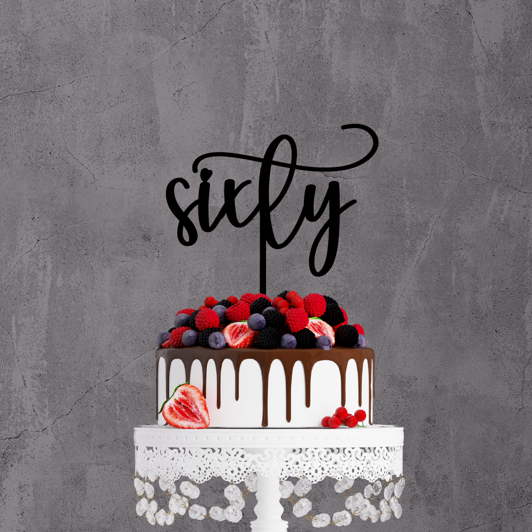 Acrylic | wooden | Thirty | ONE | Sixty |Cake Topper |