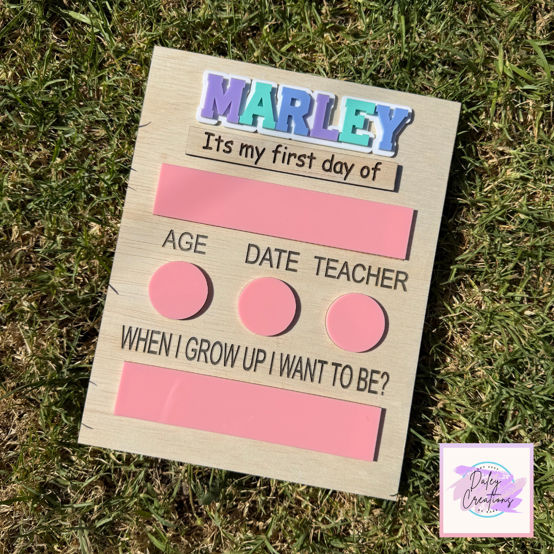 First day - Last day Personalised Board