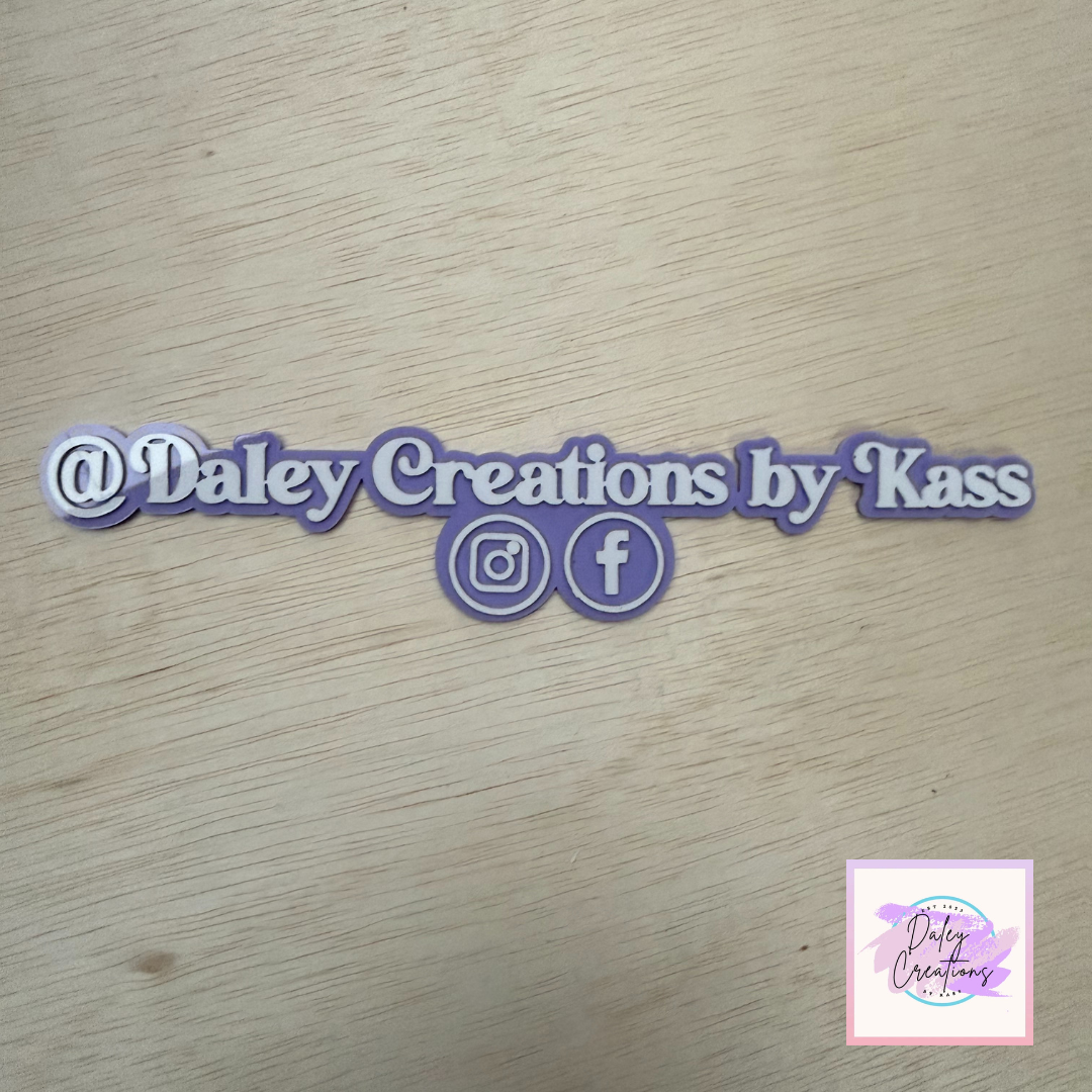 Custom Acrylic @ Business Name Sign – 25cm