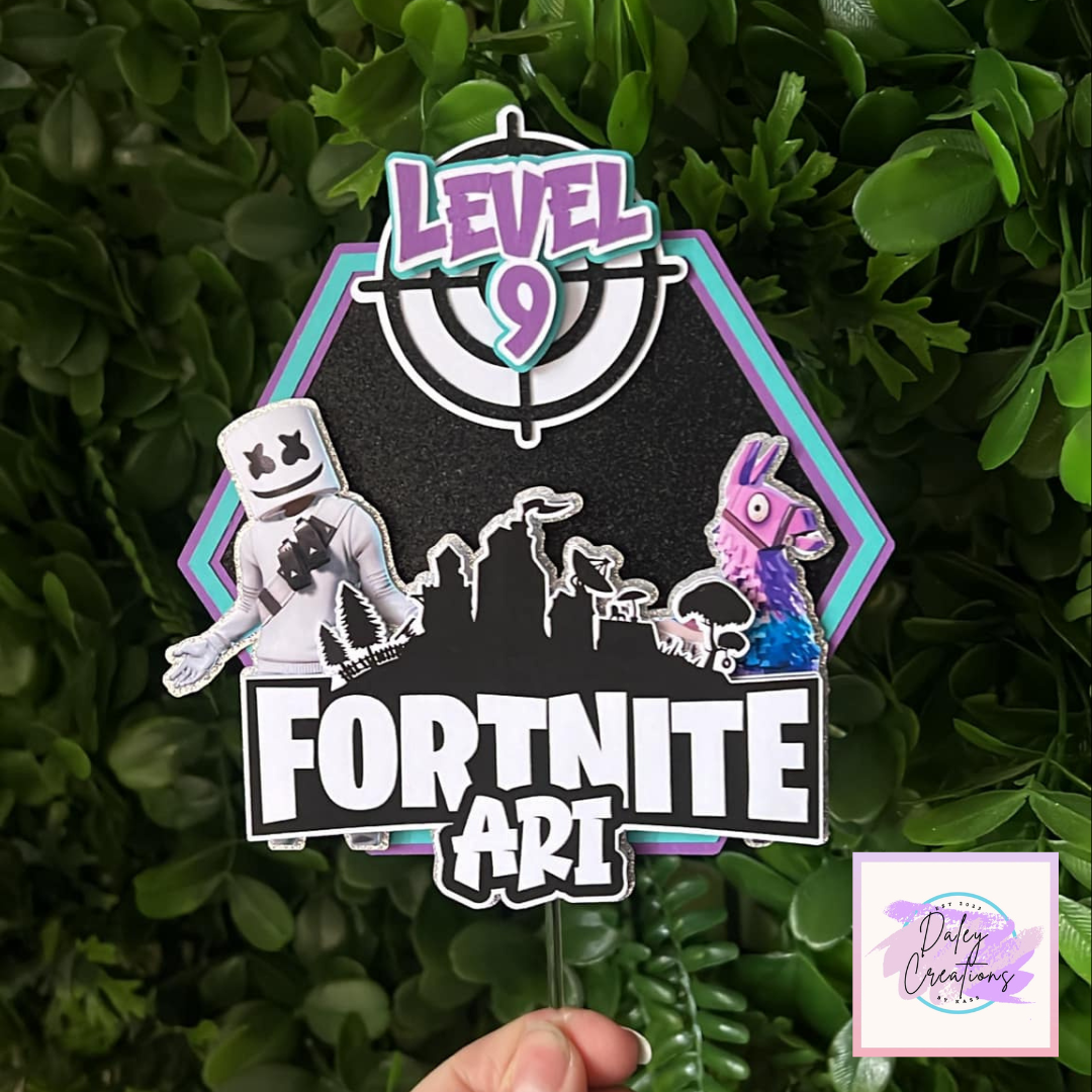 Gamer | Battle | Victory | Royale | 3D Cake Topper |