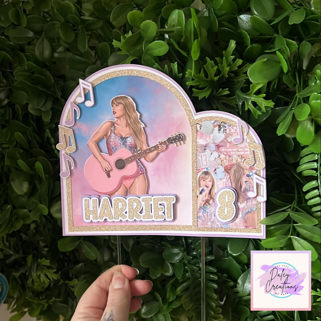 Guitar Singer | Singer | Girly | 3D cake topper |