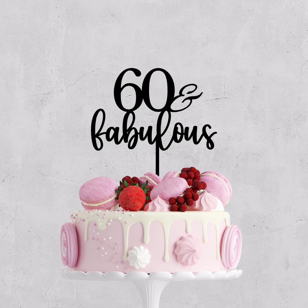 Acrylic | wooden | Twenty-One | 60 | 16 | Cake Topper |