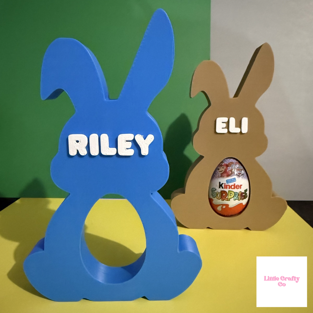 Personalised Easter Bunny Kinder Holder