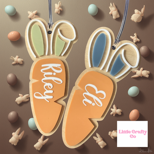 Personalised Easter Carrot Bunny Tag