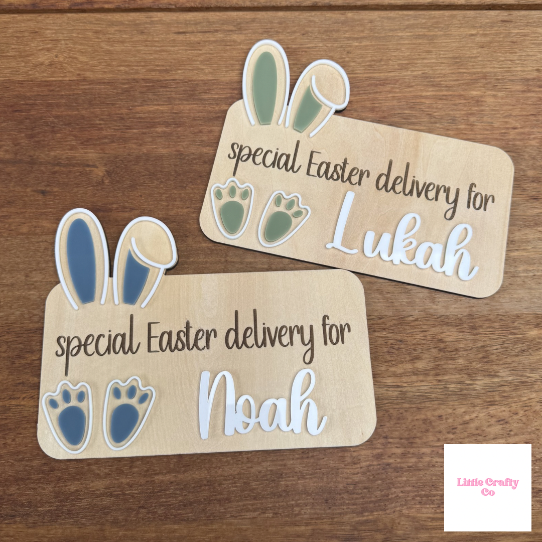 Personalised Easter Bunny Delivery Plaque