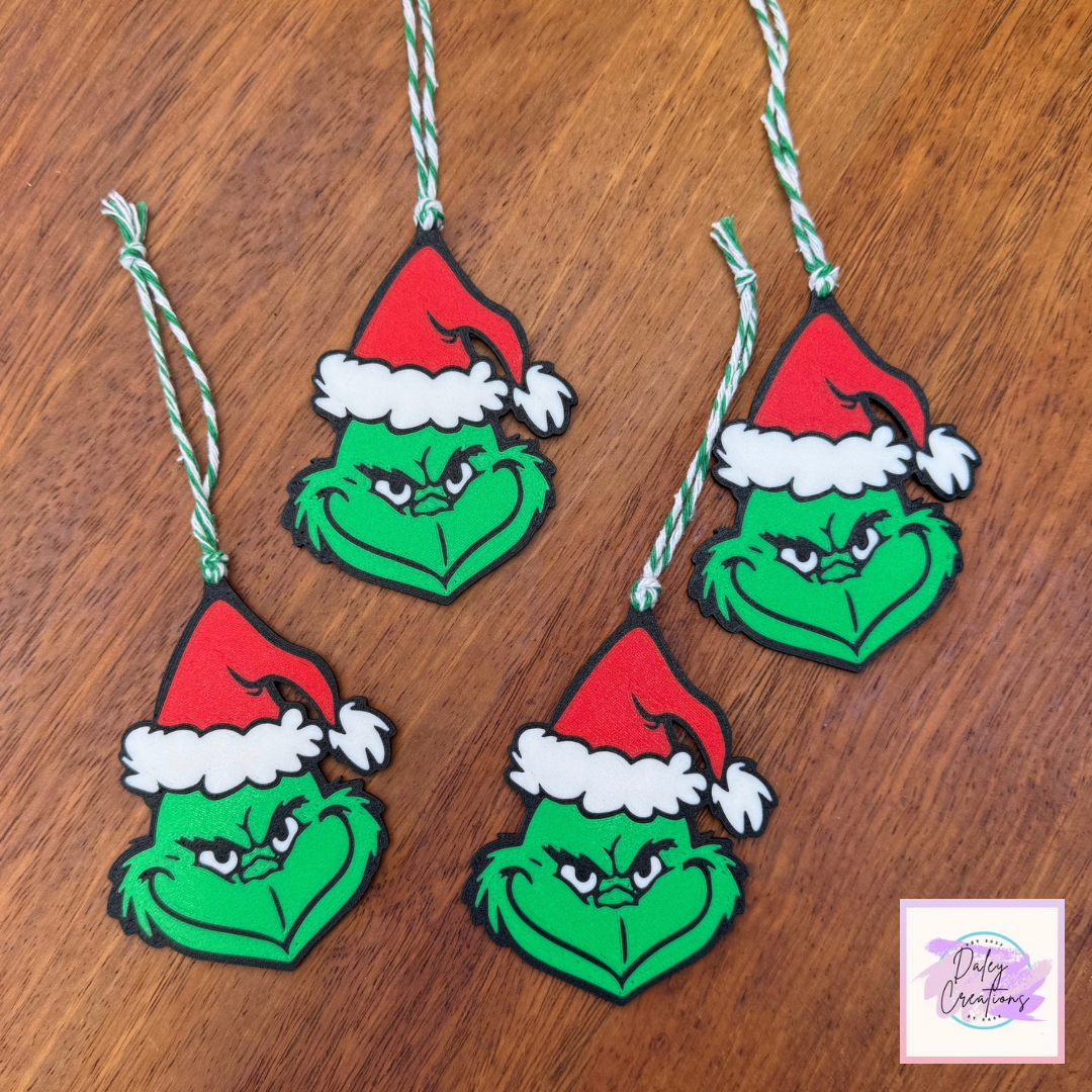 Grinch Tree Ornaments – Set of 4