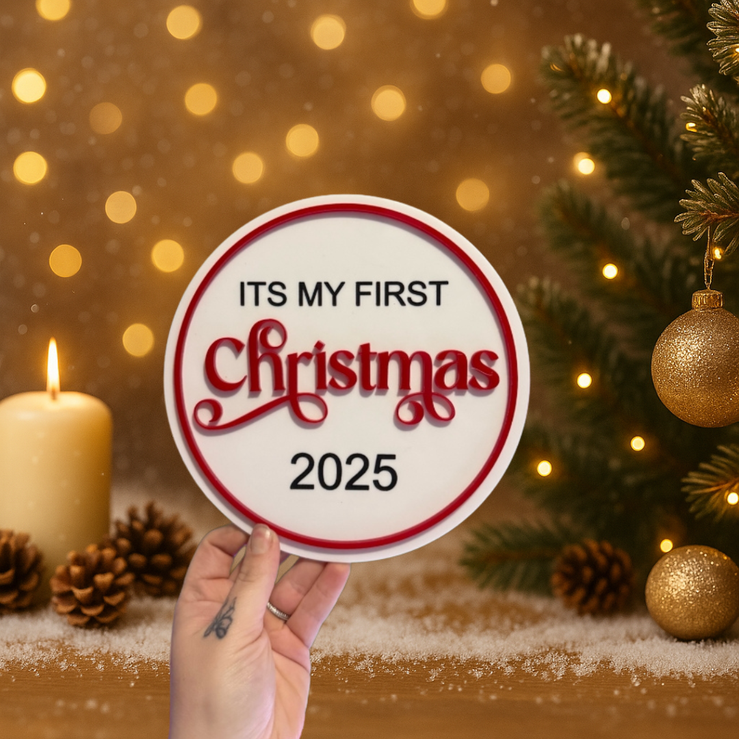 My First Christmas 2025 Keepsake Sign