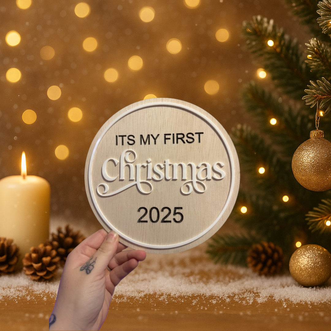 My First Christmas 2025 Keepsake Sign