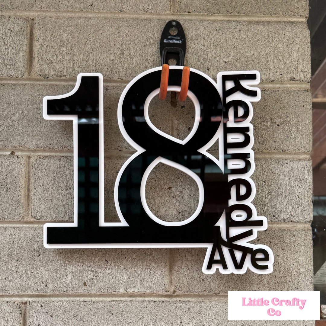 Custom Acrylic House Number Sign