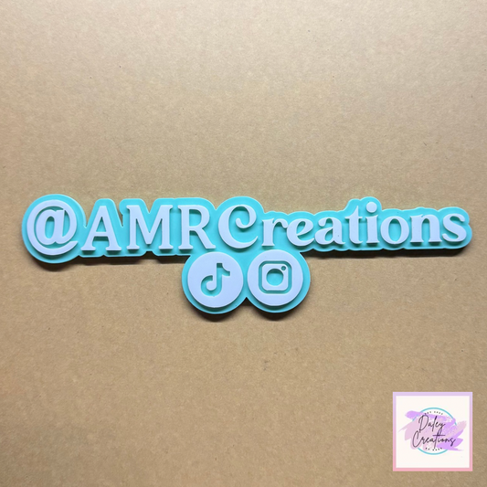 Custom Acrylic @ Business Name Sign – 25cm