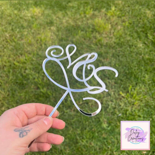 Single Layer | Metallic Acrylic | Cake Topper