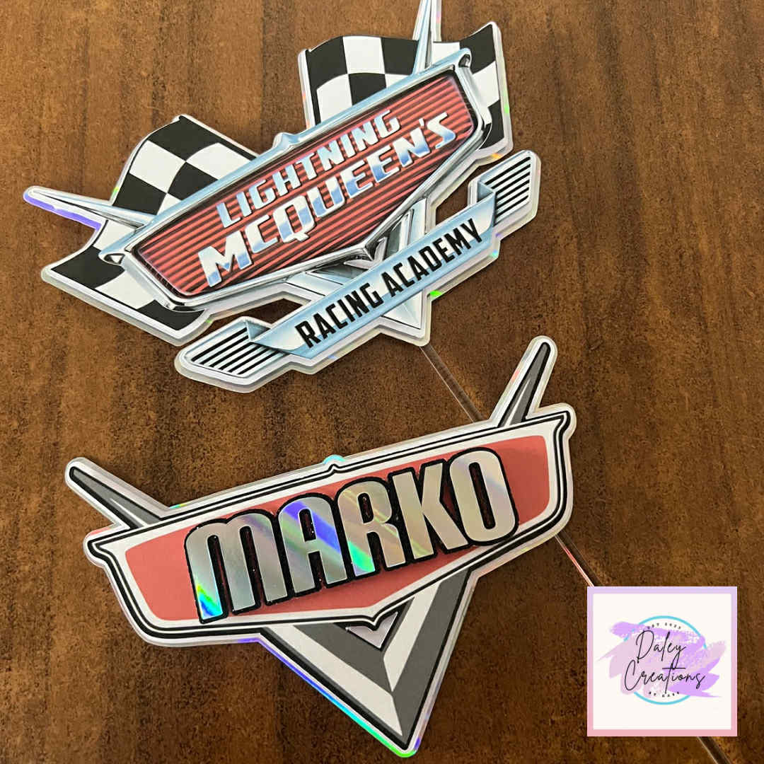 Metallic Racing | 3D Cars | Cake Topper Set |