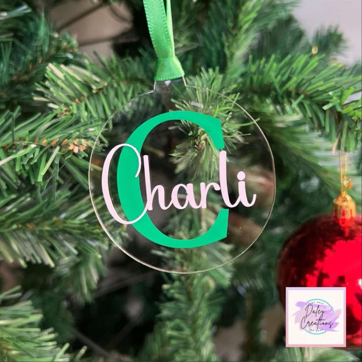 Acrylic | Flat Bauble | Christmas |