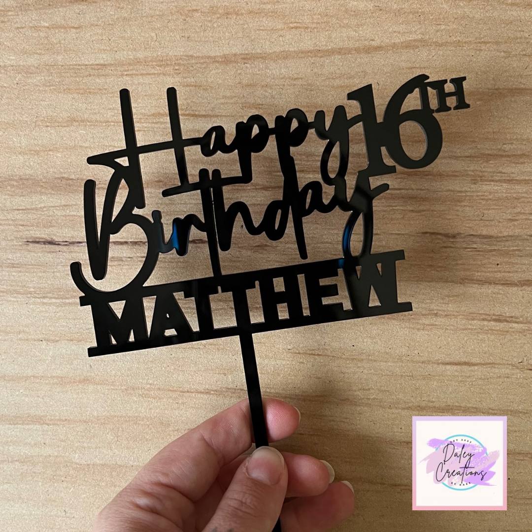 Happy Birthday | Coloured | Cake Topper |