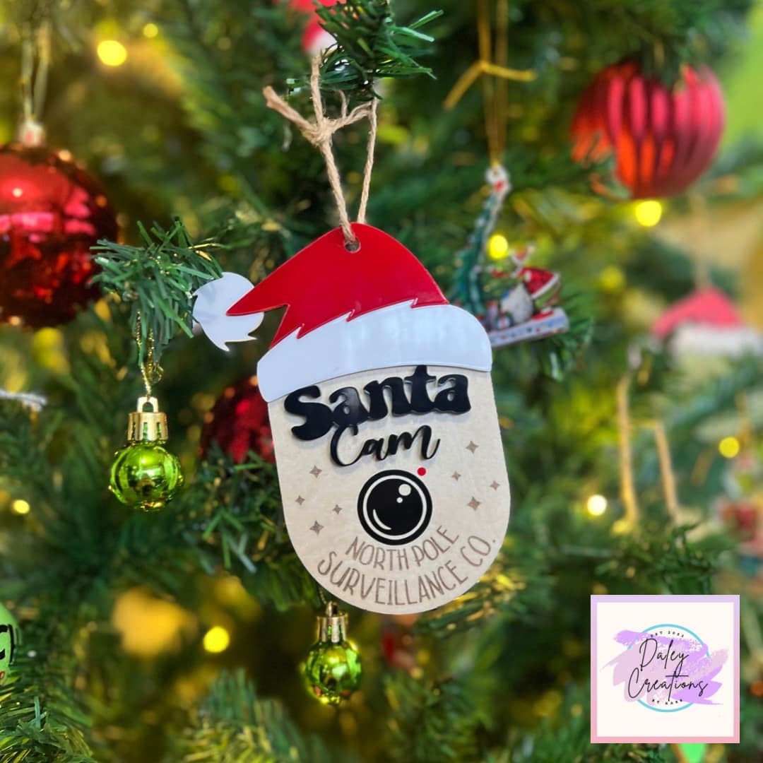 Santa Cam | Tree Ornament | Christmas |