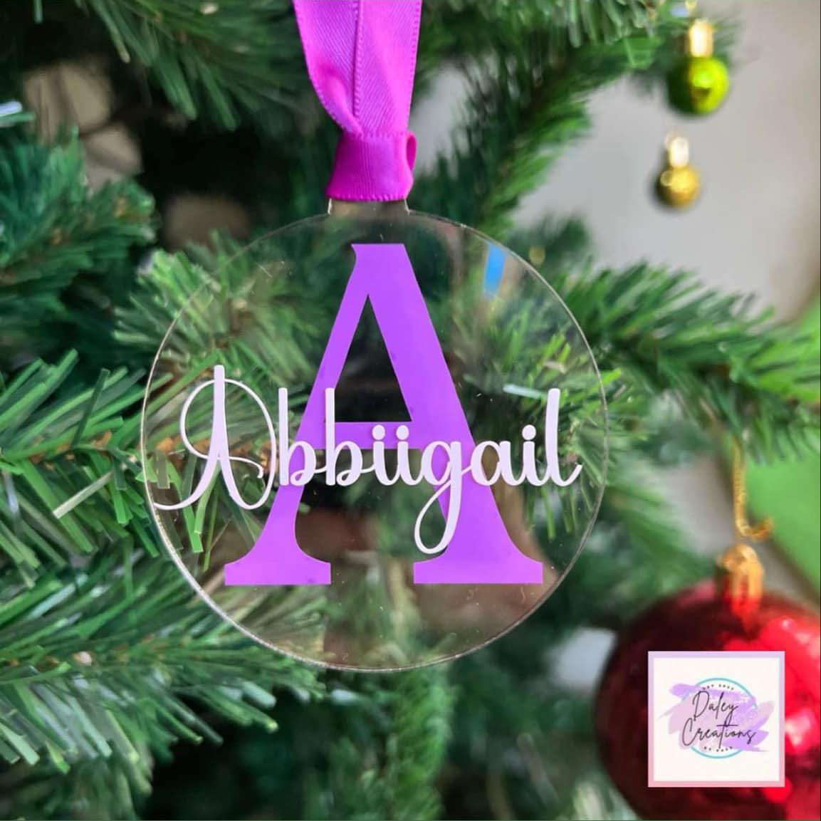 Acrylic | Flat Bauble | Christmas |