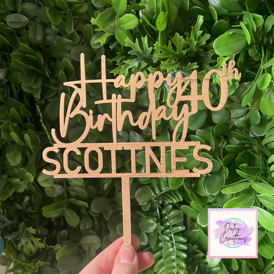 Happy Birthday | Coloured | Cake Topper |